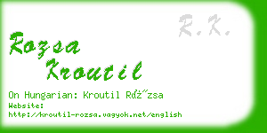 rozsa kroutil business card